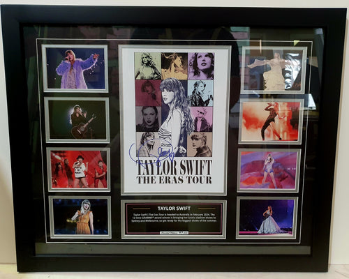 Taylor Swift The Eras Tour Poster Limited Edition montage with facsimile signature - Heroes Framing & Memorabilia