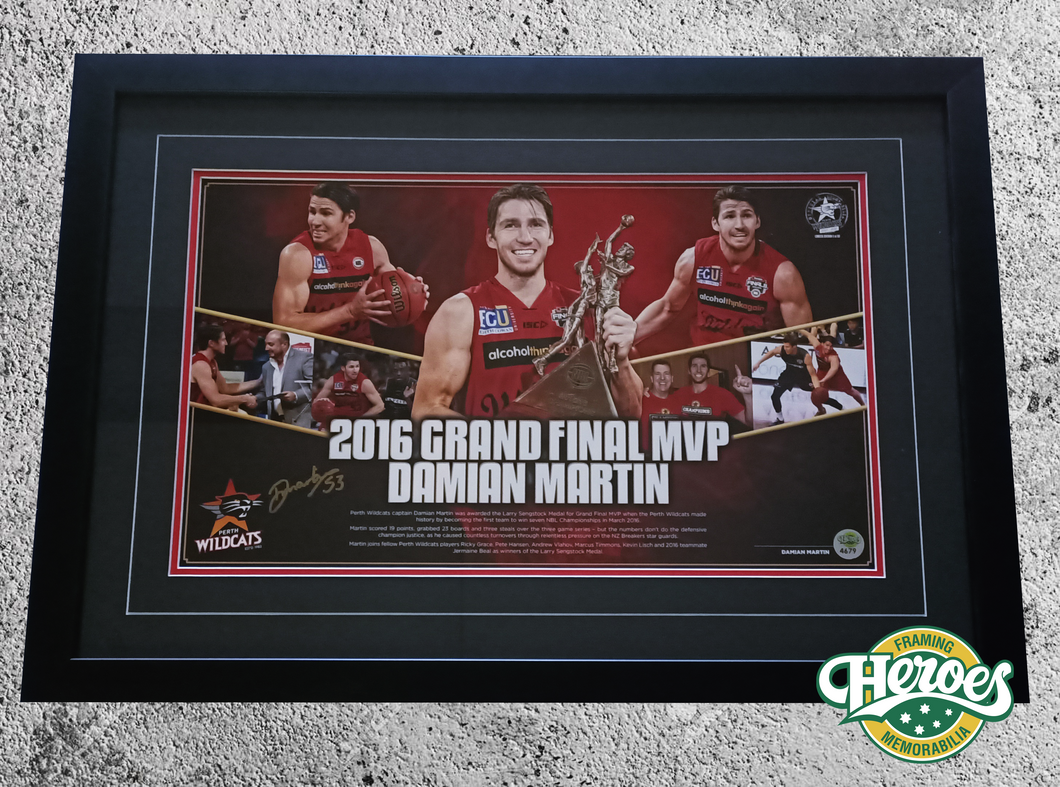 2016 Grand Final MVP Damian Martin signed poster - Heroes Framing & Memorabilia