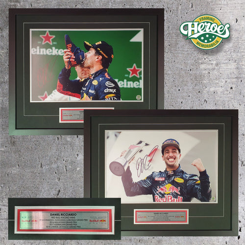 Daniel Ricciardo signed F1 winning 12x18” photo frames - Heroes Framing & Memorabilia