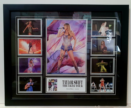 Taylor Swift The Eras Tour Limited Edition monatge with facsimile signature - Heroes Framing & Memorabilia