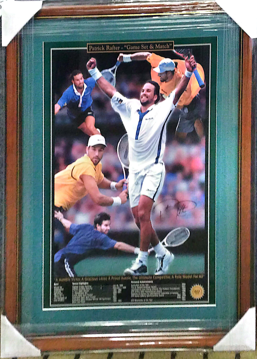 Pat Rafter signed LTD ED Career Frame COA