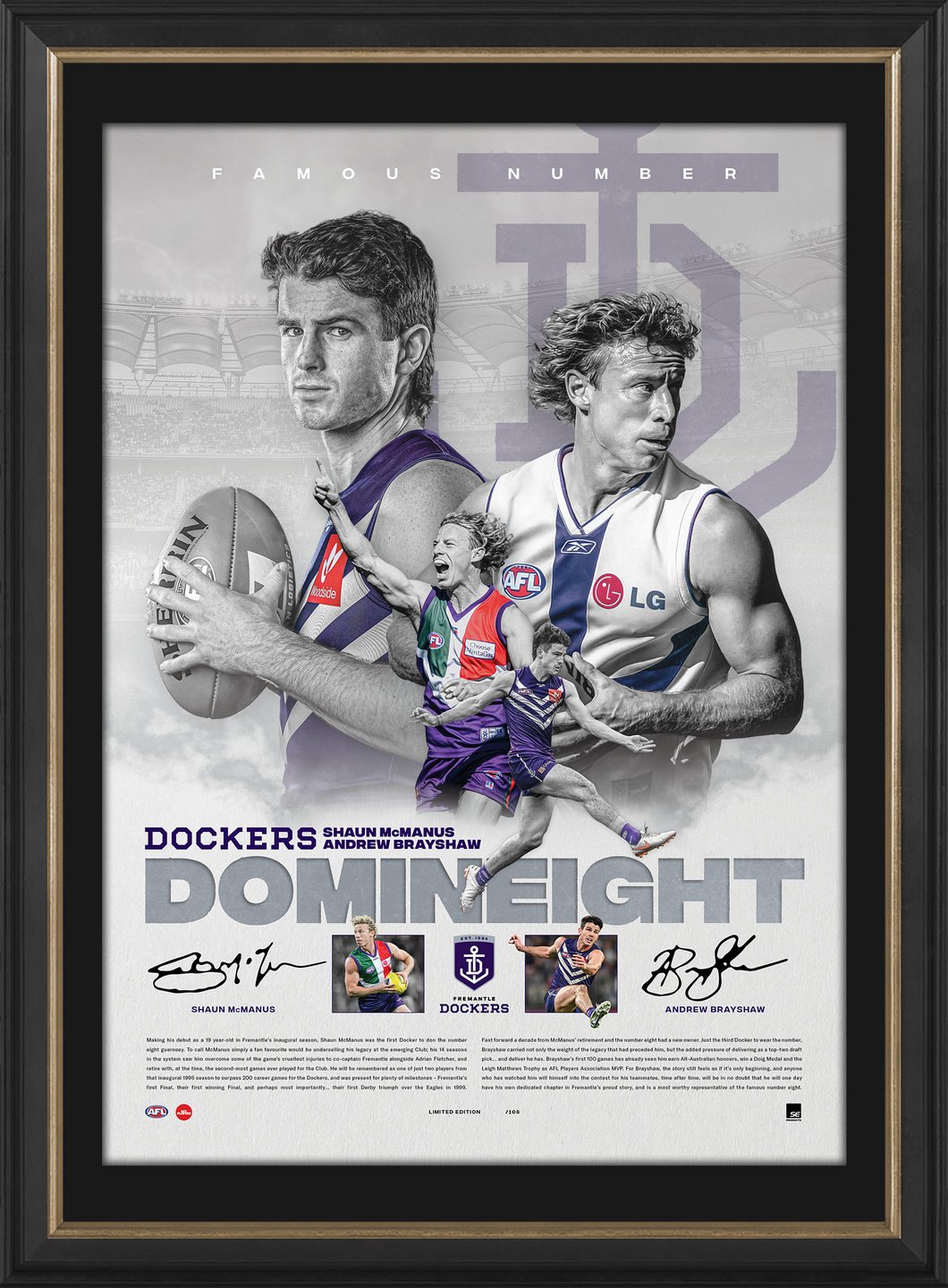 Andrew Brayshaw & Shaun McManus Domineight Signed Lithograph