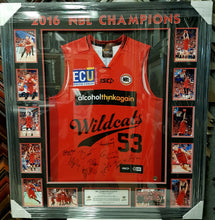 Load image into Gallery viewer, PERTH WILDCATS 2016 CHAMPIONSHIP TEAM SIGNED FRAMED JERSEY - Heroes Framing &amp; Memorabilia