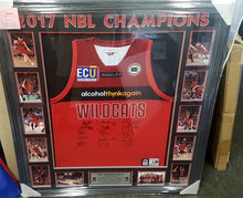 Load image into Gallery viewer, PERTH WILDCATS 2016 CHAMPIONSHIP TEAM SIGNED FRAMED JERSEY - Heroes Framing &amp; Memorabilia