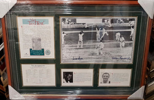 THE TIED TEST 1960 SIGNED WES HALL AND RICHIE BENAUD LTD ED - Heroes Framing & Memorabilia