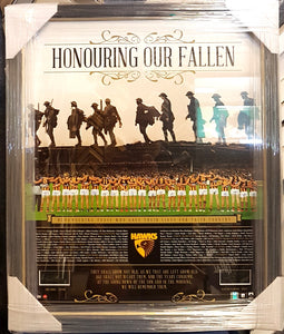 HAWTHORN "HONOURING OUR FALLEN" SIGNED CAPTAIN AND COACH LTD ED - Heroes Framing & Memorabilia