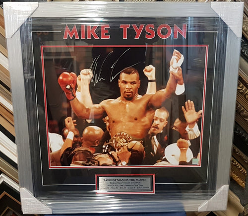 MIKE TYSON SIGNED PHOTO FRAMES WITH COA - Heroes Framing & Memorabilia