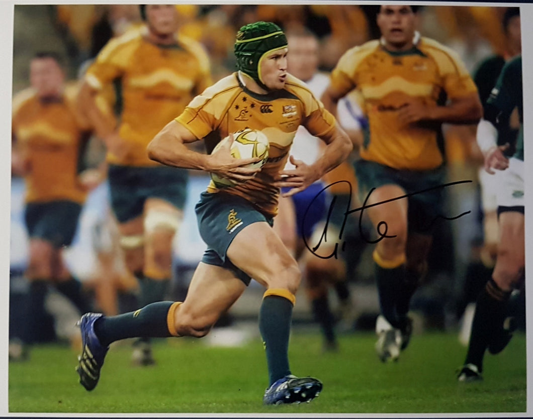MATT GITEAU SIGNED WALLABIES 12X15