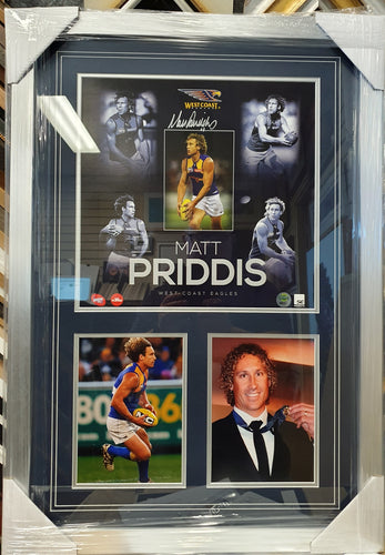 MATT PRIDDIS Signed WCE Collage. COA - Heroes Framing & Memorabilia