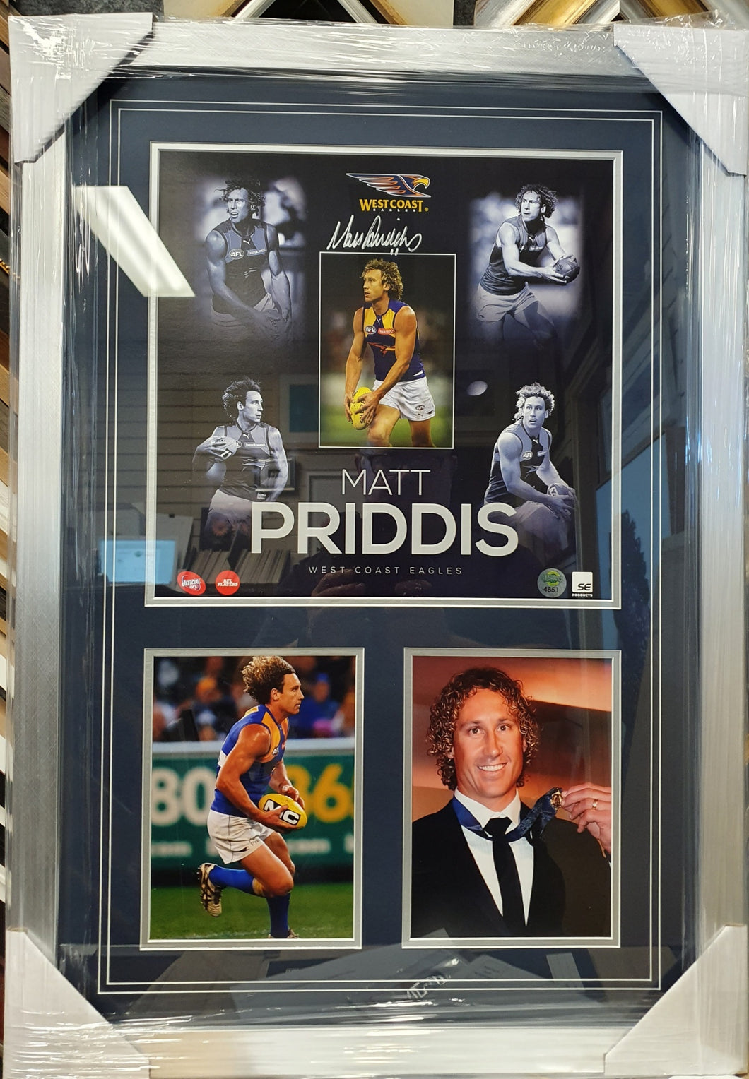 MATT PRIDDIS Signed WCE Collage. COA - Heroes Framing & Memorabilia