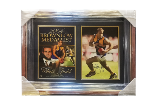 Chris Judd signed photo memorabilia frame - Heroes Framing & Memorabilia
