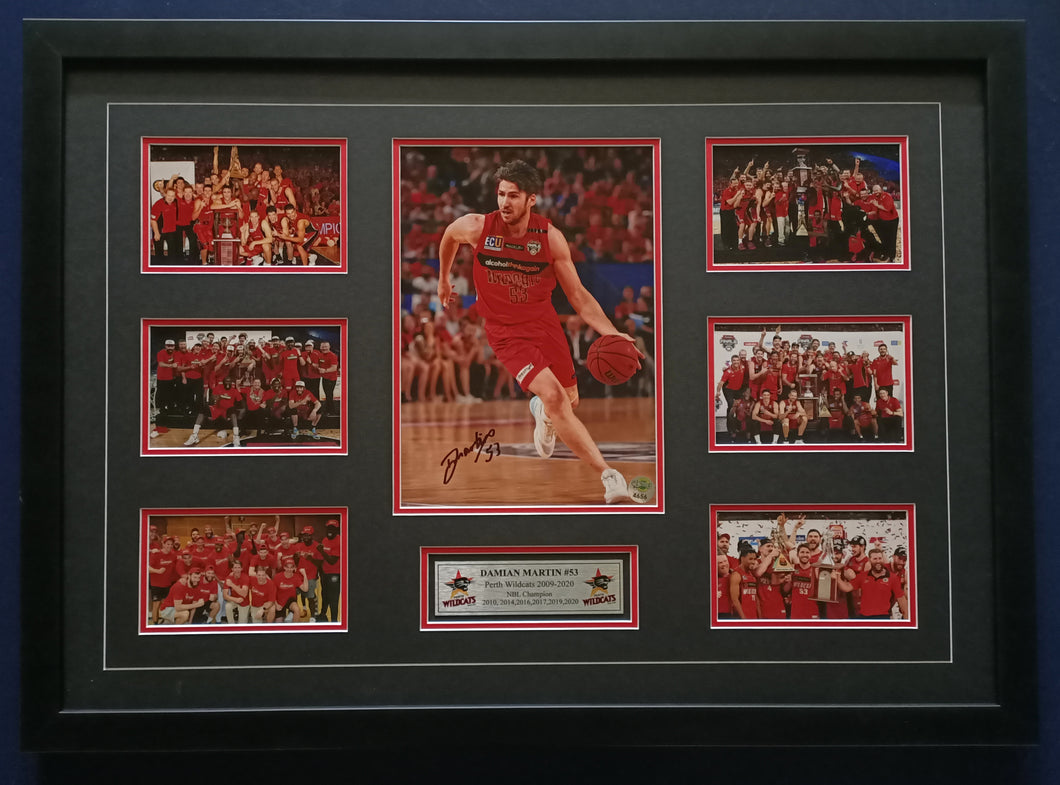 Damian Martin signed championship photos montage - Heroes Framing & Memorabilia