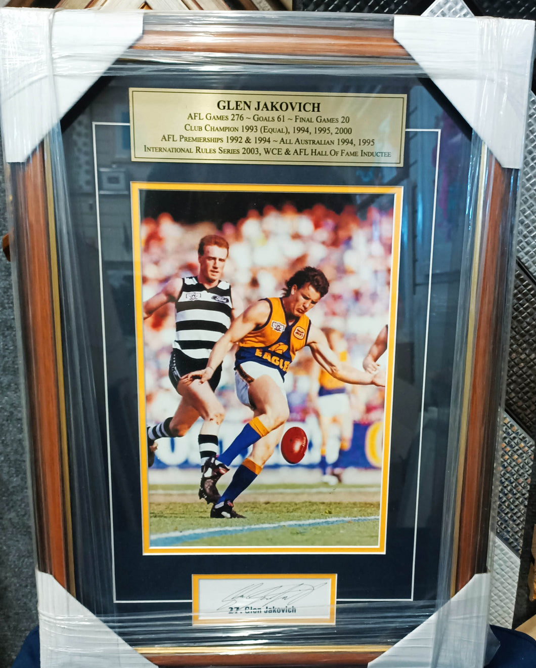 Glen Jakovich framed print and autograph - Heroes Framing & Memorabilia