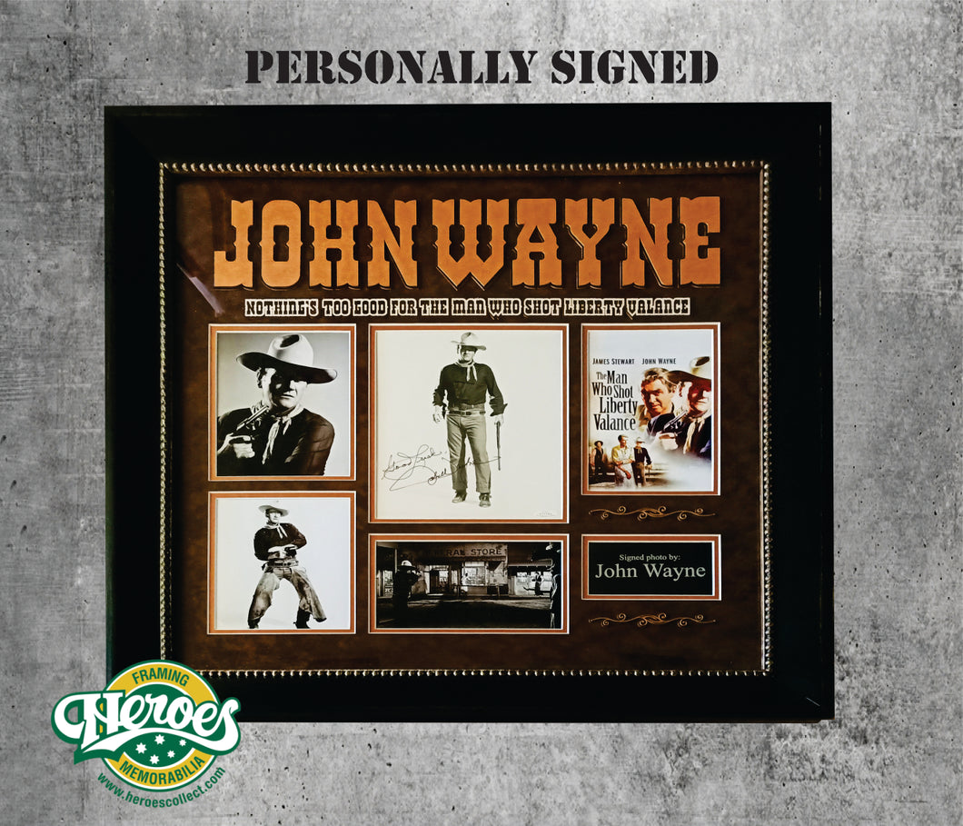 JOHN WAYNE SIGNED PHOTO - Heroes Framing & Memorabilia