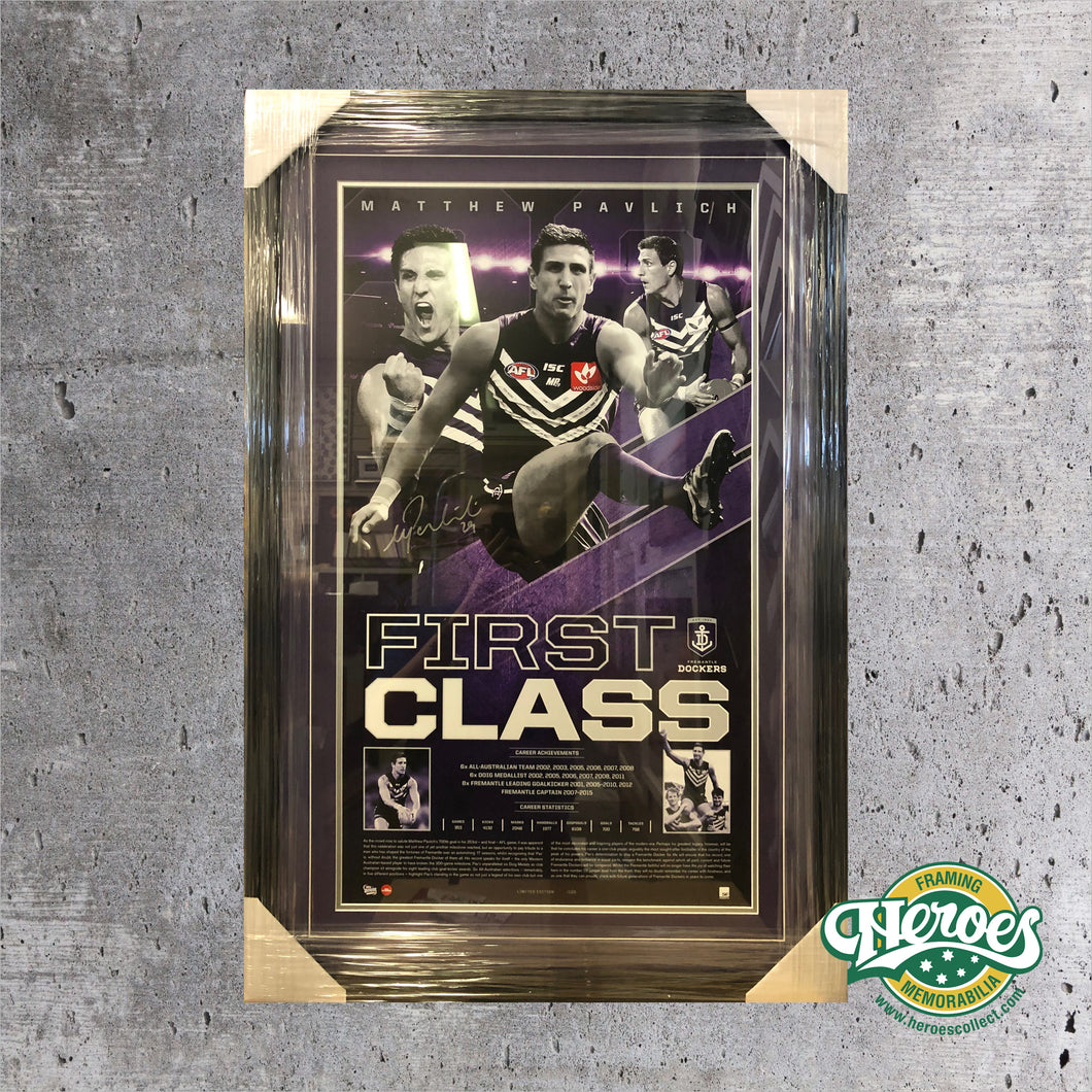 FREMANTLE DOCKERS – MATTHEW PAVLICH SIGNED & FRAMED 