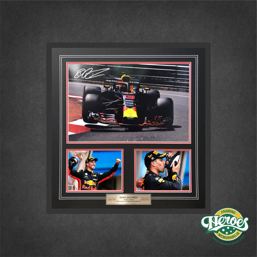 DANIEL RICCIARDO 2018 MONACO GRAND PRIX CHAMPION - Heroes Framing & Memorabilia