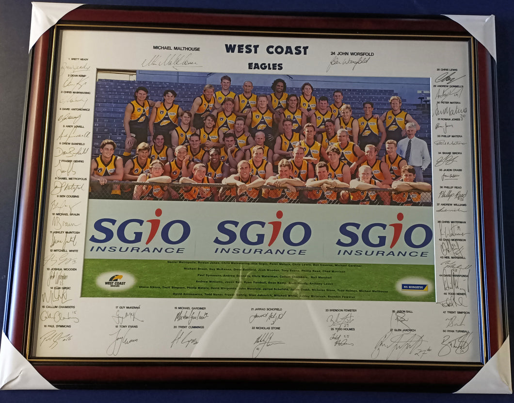 WCE team signed photo 1997 - Heroes Framing & Memorabilia