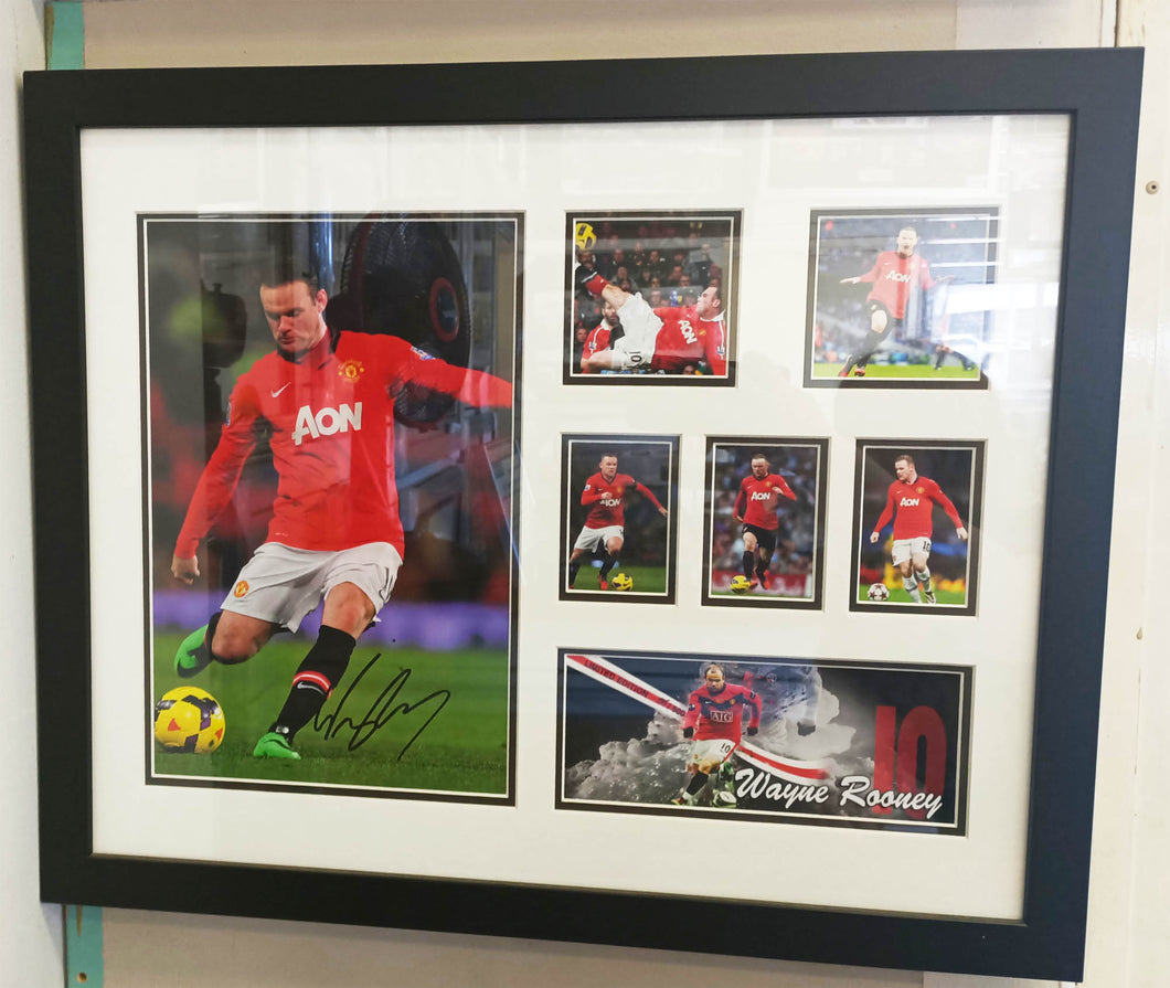 Wayne Rooney signed montage - Heroes Framing & Memorabilia