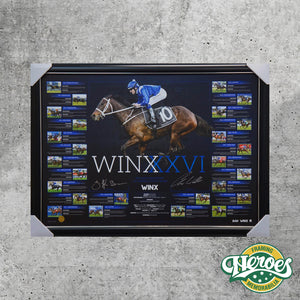 Winx Dual Signed 26 Wins Road to Record Official Lithograph Framed - Heroes Framing & Memorabilia