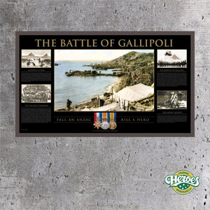 MILITARY – THE BATTLE OF GALLIPOLI PRINT - Heroes Framing & Memorabilia