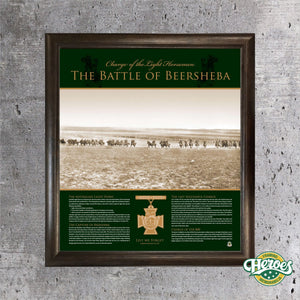 MILITARY – THE BATTLE OF BEERSHEBA PRINT - Heroes Framing & Memorabilia