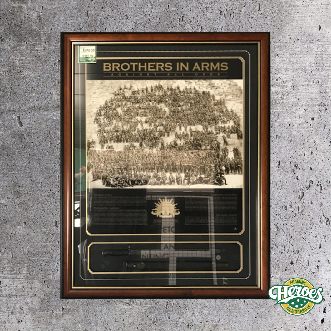 Brothers In Arms with 1907 Bayonet - Heroes Framing & Memorabilia