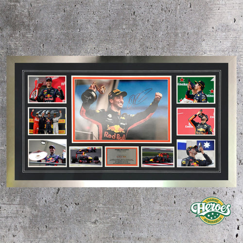 DANIEL RICCIARDO - 7 WINS - RED BULL RACING - Heroes Framing & Memorabilia