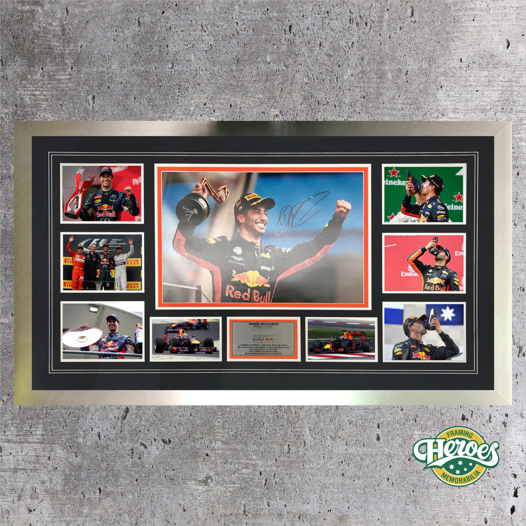 DANIEL RICCIARDO - 7 WINS - RED BULL RACING - Heroes Framing & Memorabilia