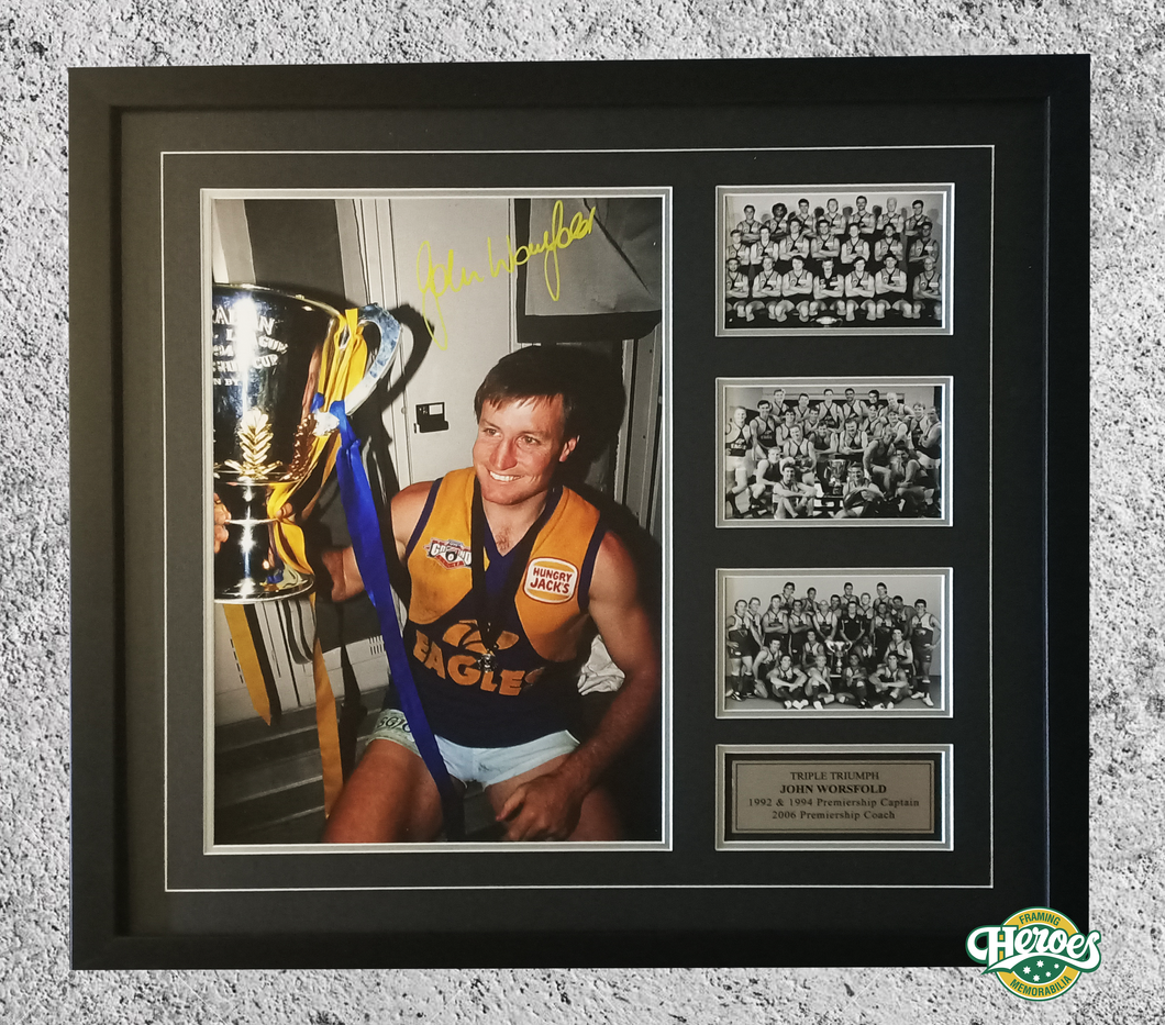 John Worsfold signed montage frame - Heroes Framing & Memorabilia