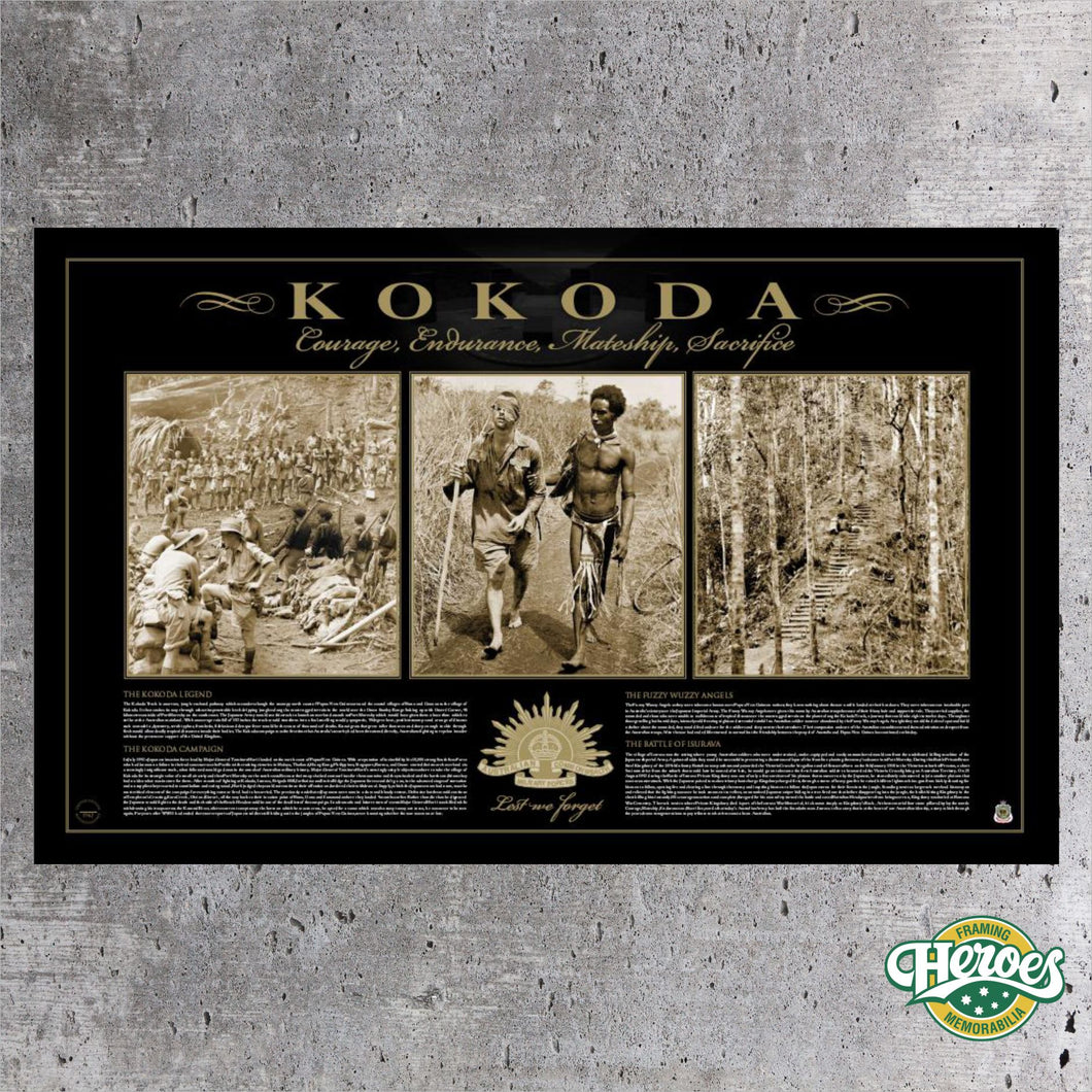 MILITARY – “KOKODA” PRINT - Heroes Framing & Memorabilia