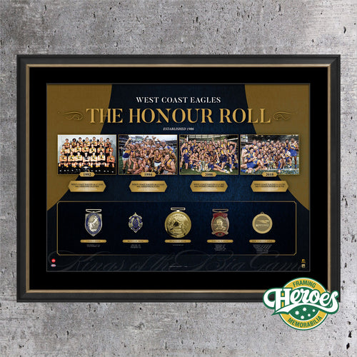 WEST COAST EAGLES HONOUR ROLL - Heroes Framing & Memorabilia